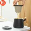 Hi 350ML Ceramic TeaCup With Lid and Infuser Cover Filter Wooden Handle Milk Coffee Juice Cup Tumbler Water Mugs Drinkware