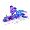 3D-печатный орнамент-дракон Снятие стресса Артикулируемая фигурка дракона с крыльями Гибкая Реалистичная скульптура дракона Декор для дома