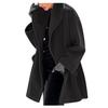 Женское зимнее шерстяное пальто-тренч, женская теплая тонкая длинная верхняя одежда