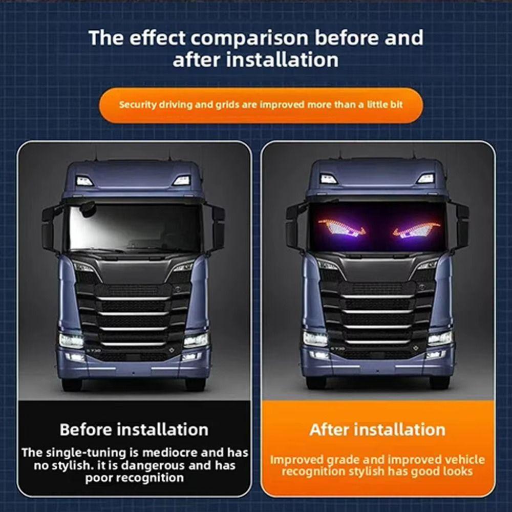 5V Devil Eyes Light Multi-Mode LED Windshield Display Car Decor Light  Automotive Interior