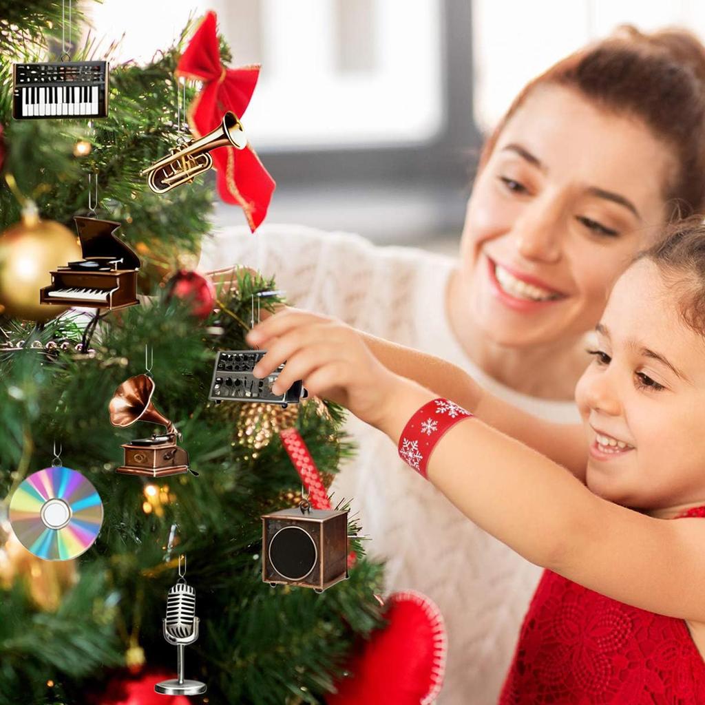 Адвент-календарь для любителя рождественской музыки 24 дня 2D акриловые подвески в виде музыкальных нот украшения для дома украшения для рождественской елки