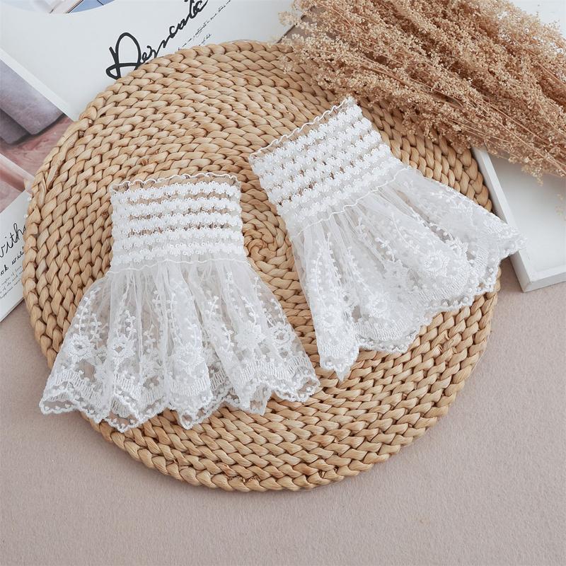 Shirts Sweater Detachable Lace False Sleeves Ornament Flared Ruffled Wrist Cuffs Wristband Decorative Clothing Accessories