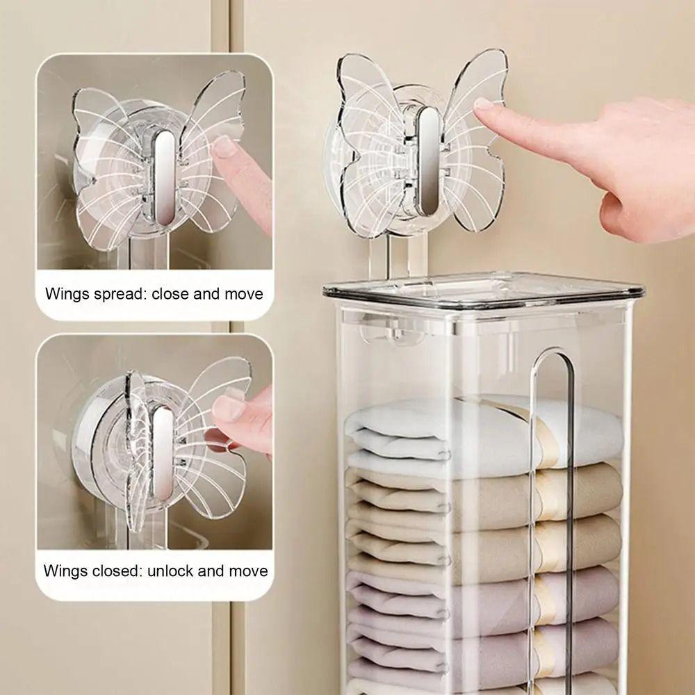 Wall-Mounted Hanging Panties Dispenser Suction Cup Clear Socks Organizer  Bathroom