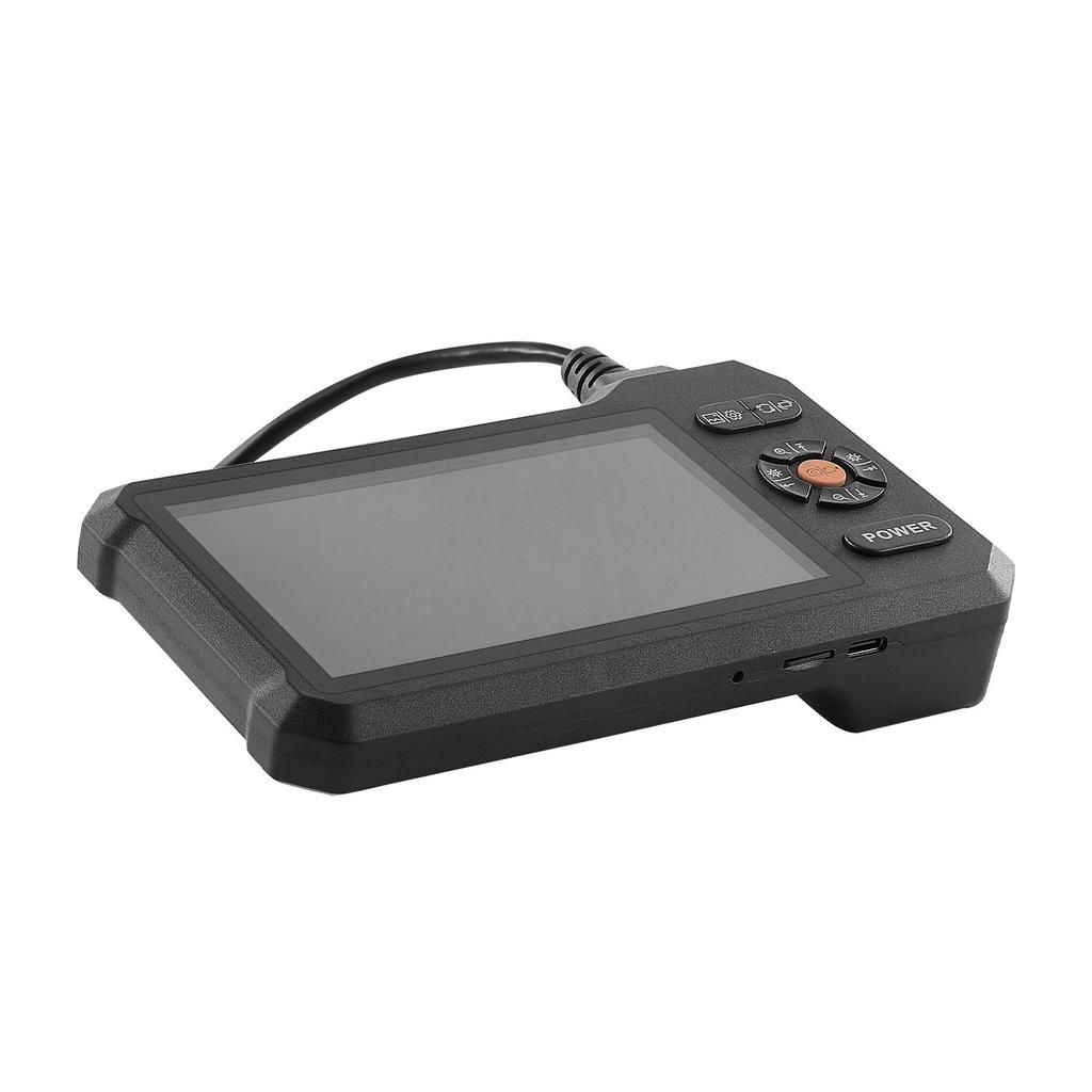 VEVOR Triple Lens Endoscope with Light, 5" HD IPS Screen Industrial Borescope Camera, 1280 x 720 Lens, 8 + 2 LEDs, 8X Zoom