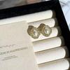 Французские ретро овальные серьги с жемчугом: Элегантный геометрический дизайн высокого класса для женщин