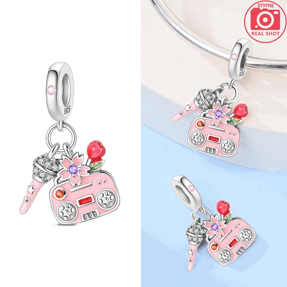 Balloon Butterfly Pendant Cherry Blossom Umbrella Beads Fit Bracelet Women Original Copper Jewelry Diy Anniversary Gift