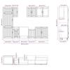 8 Piece Lucca Glossy White Kitchen Cabinet Set Particleboard White