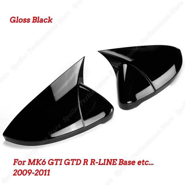 Для VW Golf MK6 MK7 7,5 GTI R GTD Base 2009-2 шт. боковые крышки зеркала заднего вида, колпачки для инструментов, чехол для зеркал, глянцевый черный тюнинг, новинка