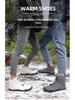 Unisex Mid-Top Winter Snow Boots: Thickened Velvet, Non-Slip Outdoor Hiking Shoes