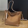 Suede Bag Women's Large Capacity 2025 New Autumn and Winter Retro Messenger Bag Popular Commuter Bucket Bag This Year