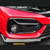 Carbon Fiber Look ABS Fog Light Trims Front+Rear For Honda Civic Hatch 2020 2021