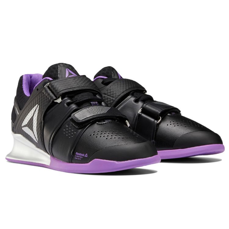 Reebok Legacy Lifter Comfortable Durable Low-Top Weightlifting Shoes Women Shoes Black Purple DV6231
