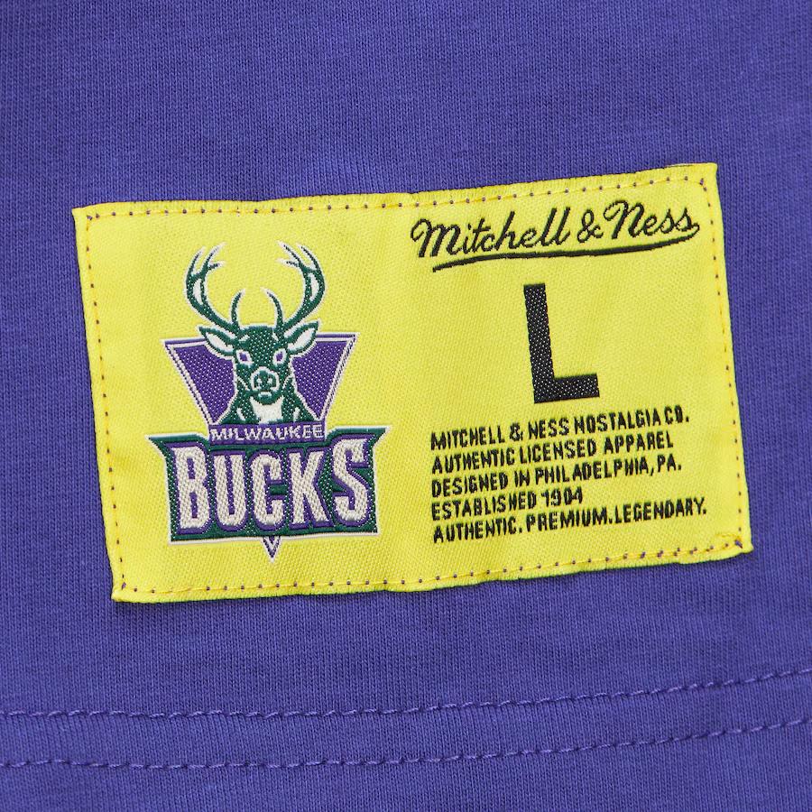 Mitchell & Ness x NBA Милуоки Бакс Неоновые Ночи Премиум Футболка Мужская Фиолетовый FC7944-MBURGPR