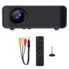 W80 720p 3D Portable HD LCD Multimedia Projector Black with Cooling Fan