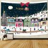 Рождественский полиэстеровый гобелен с принтом, настенный для гостиной, спальни, декора комнаты в общежитии, домашний декор, пляж