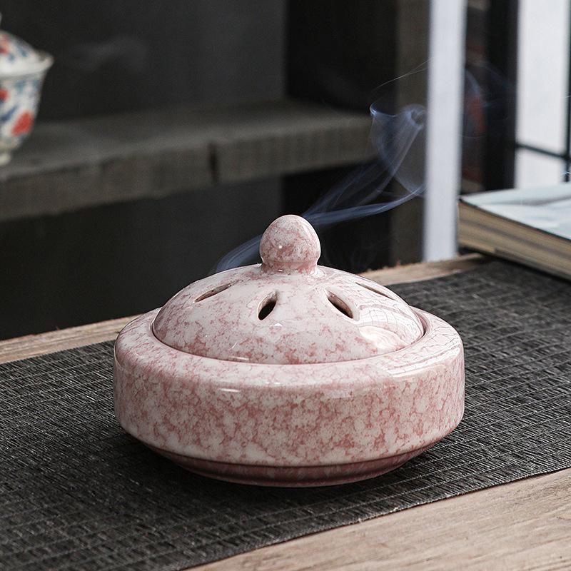 1PC Cloisonne Aromatherapy Burner Retro Oil Burner Elegant Aromatherapy Diffuser Perfect for Yoga Ceramic Vintage