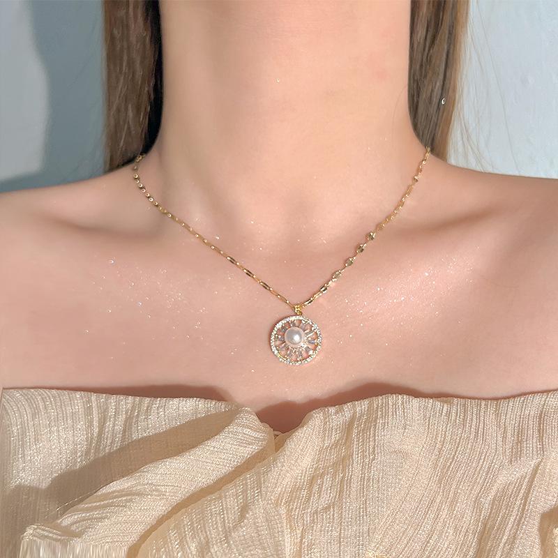 Простой темперамент Золотое колье-бини женское