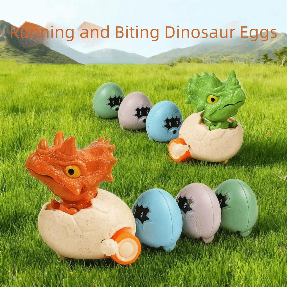 Simulation Clockwork Dinosaur Toys Magnetic Connection Triceratops Egg Shell Toys Stress Relief