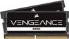 Оперативная память CORSAIR VENGEANCE DDR5 4800 МГц для ноутбука 64 ГБ x CMSX64GX5M2A4800C40 Черная, [2 32 ГБ] SO-DIMM, (ПК5-38400),
