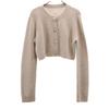 FOXEY Made In Japan 100% Cashmere Long Sleeve Short Length Knit Cardigan Women Used