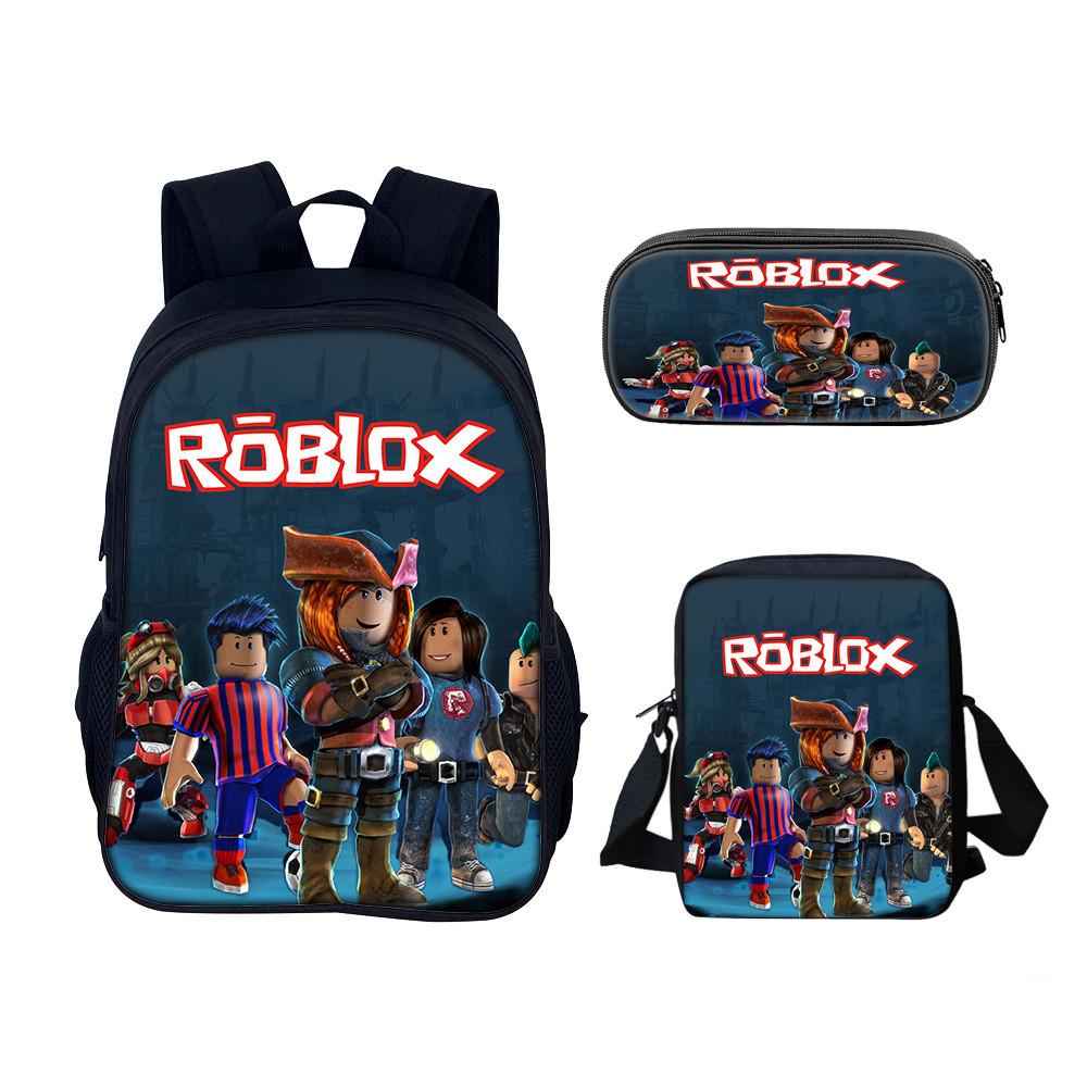 Roblox Аниме Набор для студента из трех предметов с нейлоновым материалом для повседневной носки