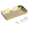 Wall Mount Stainless Steel Soap Holder Drain Rack Shelf for Bathroom Kitchen (Gold)
