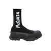 Graffiti Knit Tread Slick Boot In Black White