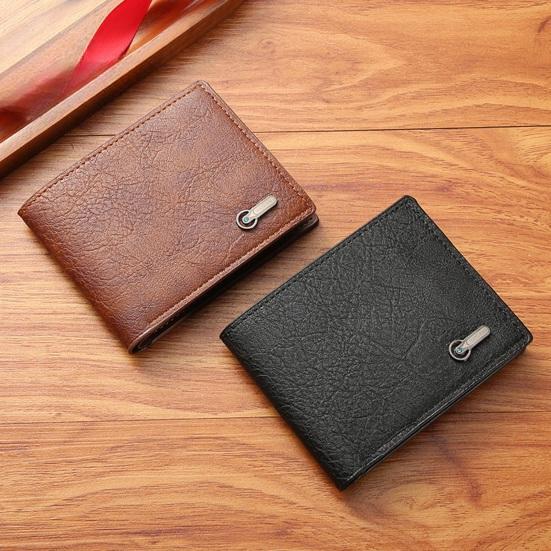 Мужской кошелек из искусственной кожи однотонный винтажный большой вместимости многокарманный портативный складной кошелек для хранения монет и мелочи карточный взрослый секс-одежда CLE