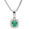 Emerald DiamondNecklace Pt900/Emerald Array