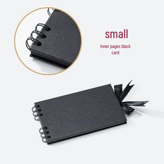 Скрапбук «Пара катушек» своими руками: Ручной Черный Фотоальбом из Крафт-бумаги с Пустыми Страницами