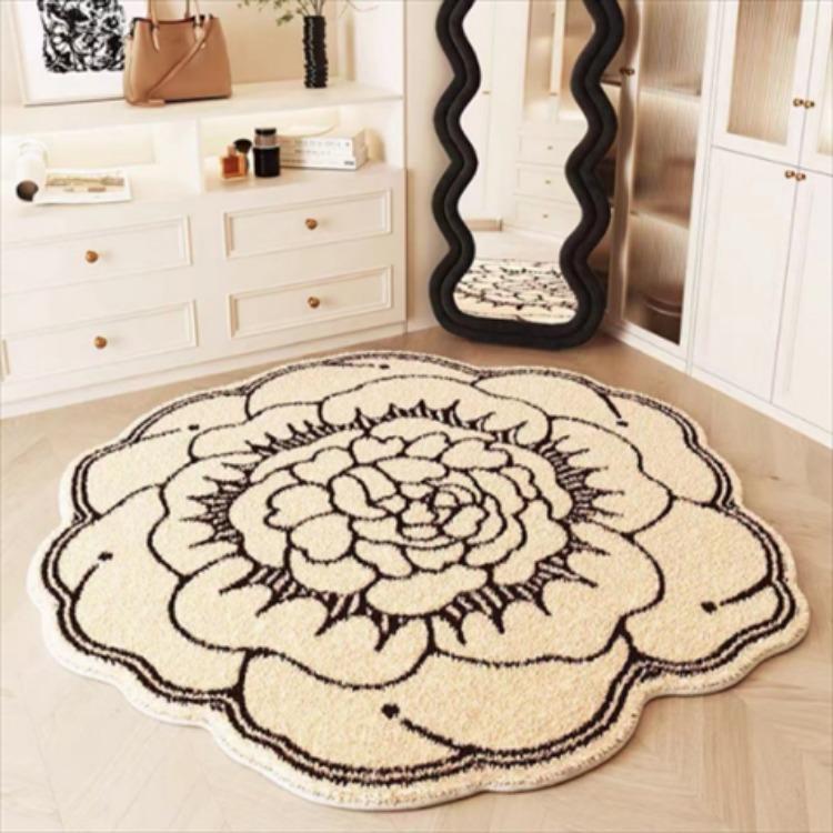 Circular Living Room Flower Shaped Carpet Bedroom Bedside Sofa Coffee Table Computer Chair Anti Slip and Wear-resistant