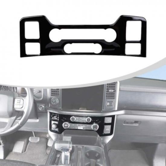 Black Console Dashboard climate control panel Bezel Cover Trim For Ford F150 21+