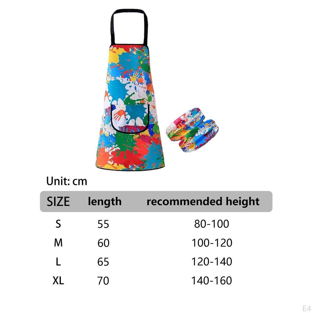 Художественный фартук для детей с 2 рукавами для рисования, кулинарии, садоводства