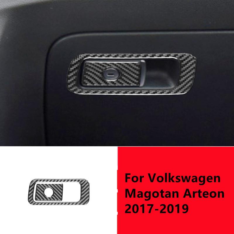 Наклейки для внутренней отделки автомобиля из углеродного волокна для Volkswagen VW Magotan Arteon 2017-накладка на центральную консоль автомобиля