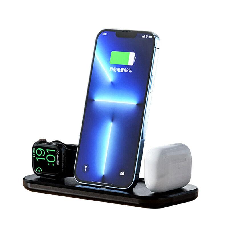 3 In 1 Wireless Charger Foldable Fast Charging Station for iPhone 14 13 12 11 Pro Max X XS XR 8 Plus Apple Watch 8 7 Airpods Pro