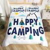Пододеяльник Happy Camping, комплект постельного белья в деревенском стиле для кемпинга и автофургона, королевский комплект постельного белья «Звездная ночь», чехол для пододеяльника с тематикой приключений