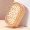 Scalp Massage Hair Brush with Bamboo/Steel Needles Portable Men Women Rectangle Wooden Hair Detangling Styling Comb Hairdressing Tool