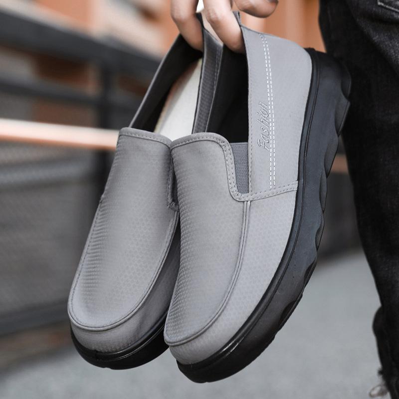 Тканевая обувь мужская обувь весна и осень мужская повседневная обувь на одной педали легкая мягкая подошва обувь для среднего и пожилого возраста