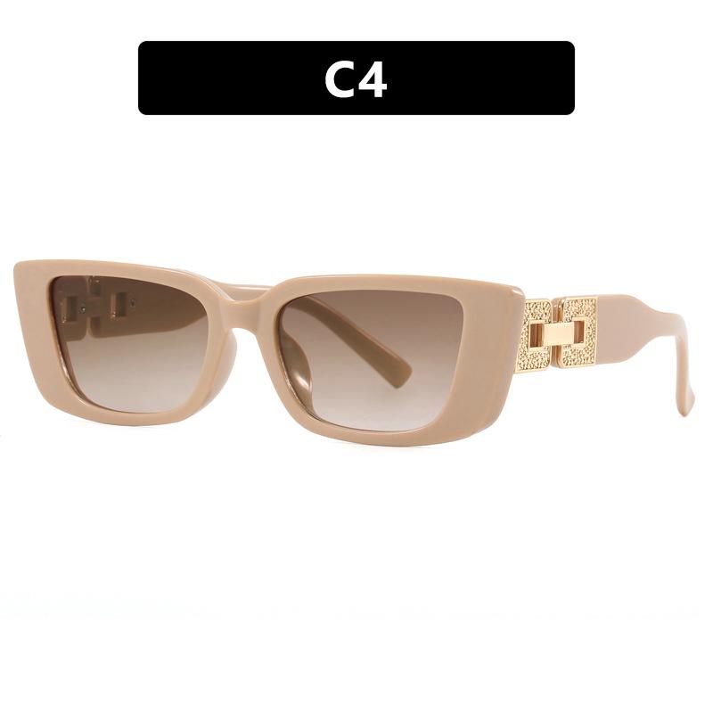 Женские солнцезащитные очки Trend Cat Eye Narrow Frame Chain Legs Sunglasses Women Vintage Small Square Men Sunglasses Outdoor UV400