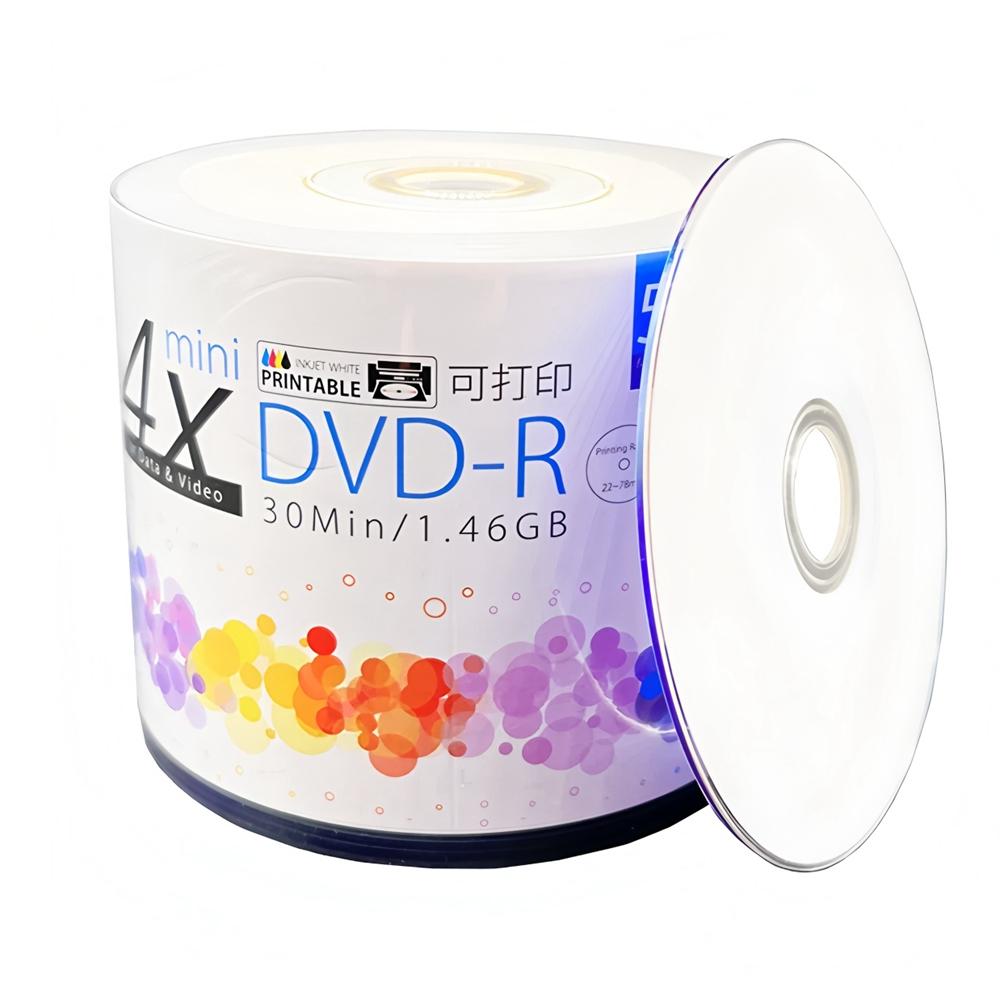 50 ШТ. Ritek Печатаемые Мини DVD-R Пустые Записываемые Диски 3 дюйма/8 см 1,46 ГБ 30 мин Скорость 4X для Видеокамеры Хранения Данных и Видео