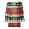 Women's T Shirt Tee Christmas Print Button 3/4 Sleeve Daily Weekend Fashion Basic V Neck Regular Top