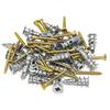 54pcs Prevent Loose Heavy Duty Metal Wall Screws Fastening Wall Screws Set  Professional Use