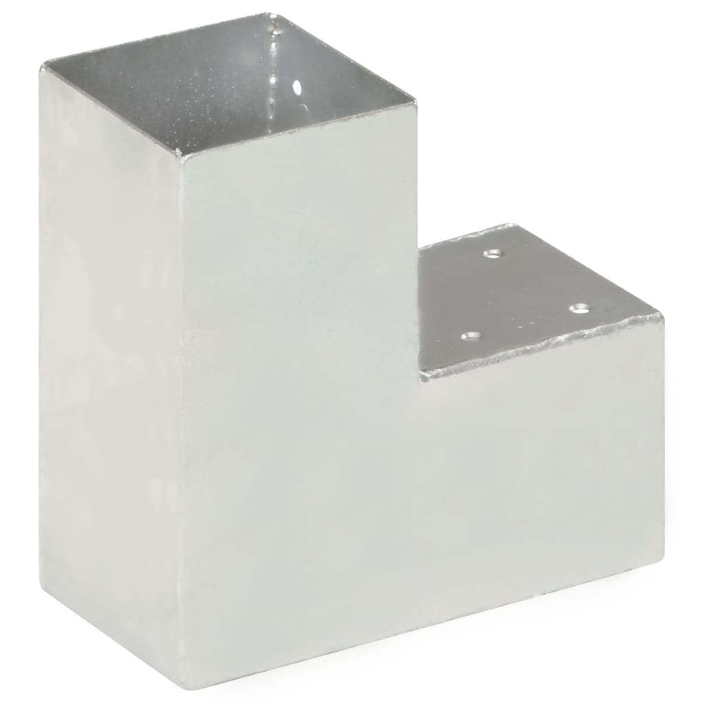 L Shaped Post Connector Galvanized Metal 91 x 91 mm
