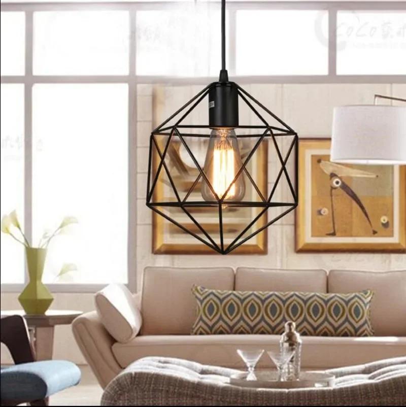 HOT Industrial style simple modern iron chandelier American country style living room and dining room creative personality lamp
