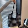 New Commuter Bag, Large-capacity Shoulder Bag, Tote Bag, Spotted Handbag, Women's Cosmetic Bag, Student Underarm Cloth Bag.