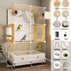 Large Bird Cage for Parrots Anti-Scatter Design for Cockatiels & Budgies, Luxury Aviary for Lovebirds Premium Pet Flying House