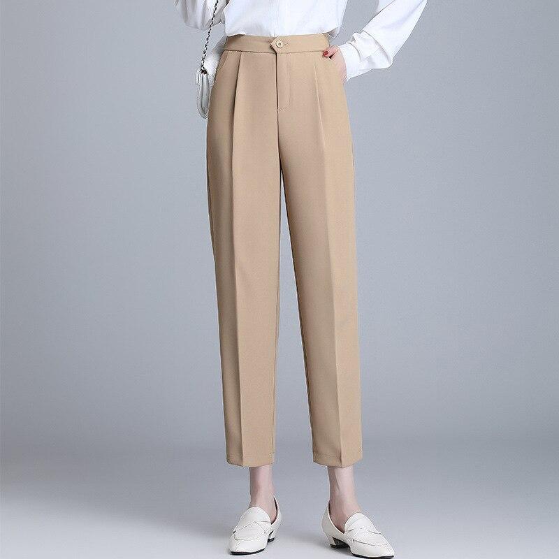 Women Spring Summer Casual High Waist Wide Leg Trousers Office Straight Pencil Suit Trousers Korean Stytle Harajuku Fashion Pant