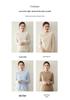 Women's Ribbed Cashmere Crew Neck Pullover Sweater with Long Sleeves