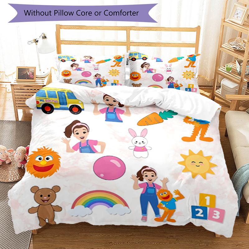 3pcs Ms. Rachel Bedding Set Duvet Cover Closure Includes 1 Duvet Cover & 2 Pillowcases, Soft and Comfortable for All Seasons.