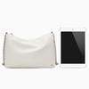Calvin Klein Minimalist Metal Letter Zipper Chain Synthetic Material Shoulder Bag Small Square Crossbody Bag Medium Women Bags Ivory DH3575-115